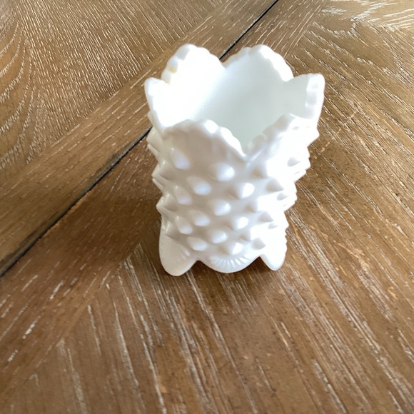 Vintage White MilkGlass Candle Holder or Tooth Pick Holder - Picture 4 of 7